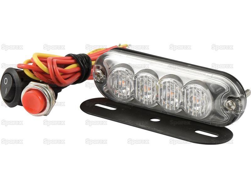 LED Slimline Hazard Light, Interference: Class 3, Function: Single Flash, Double Flash, 12-24V