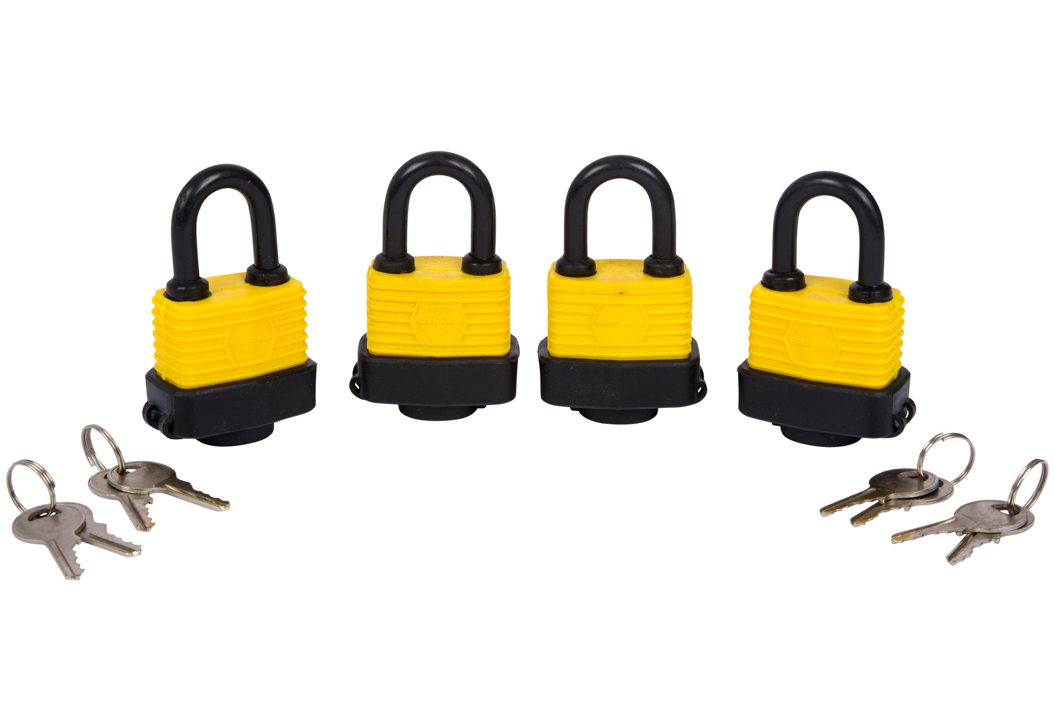 Blue Spot Tools 4 PCE 40mm Weather Resistant Padlocks Keyed Alike