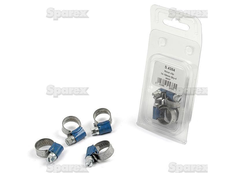 Hose Clip, Min Ø13mm, Max. Ø20mm, 4 pcs. Agripak.