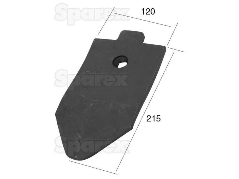Hardfaced Point 235x120x12mm for Lemken