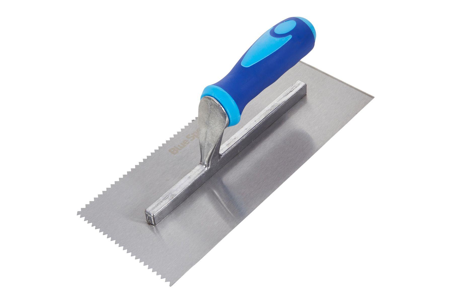 Blue Spot Tools 280mm (11") Soft Grip Adhesive Trowel (3x3mm Teeth)