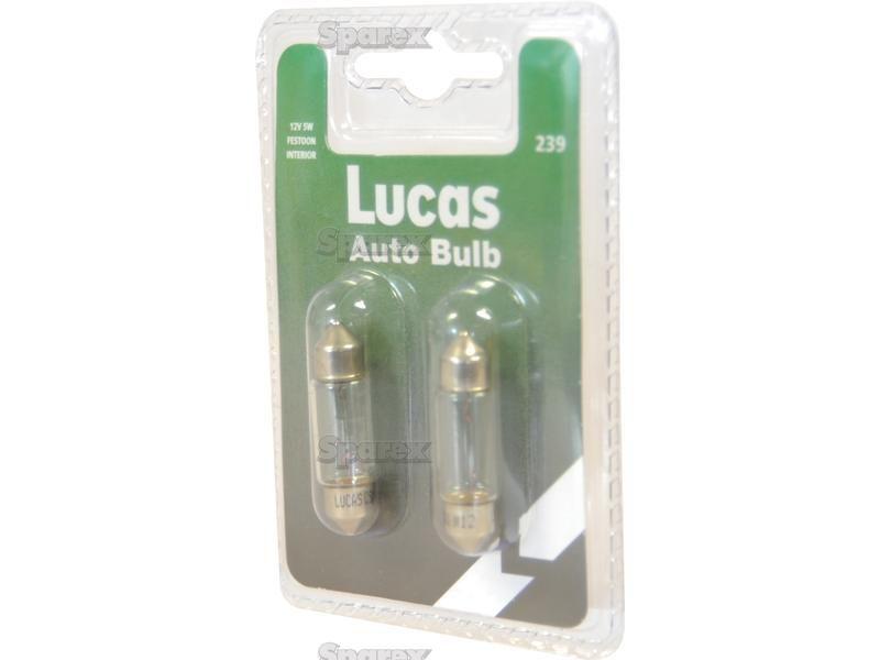 Halogen Stop/Tail Bulb, 12V, 5W, SV8.5 Base Case IH, Lucas