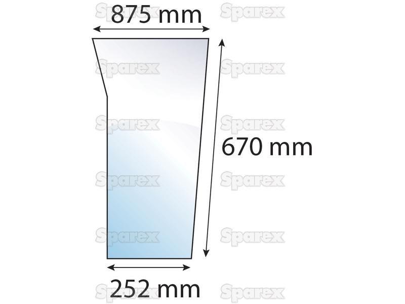 Lower Front Glass LH for Massey Ferguson 399 (300 Series)