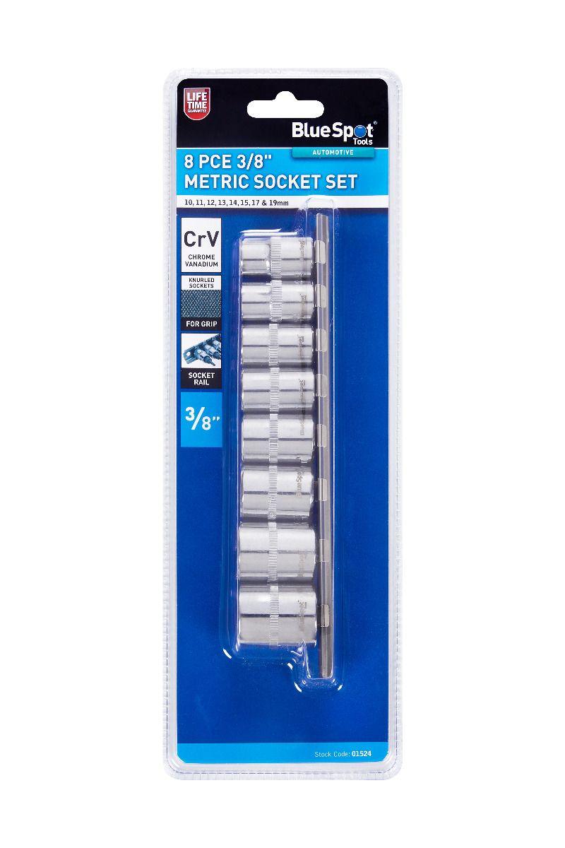 Blue Spot Tools 8 PCE 3/8" Metric Socket Set (10-19mm)