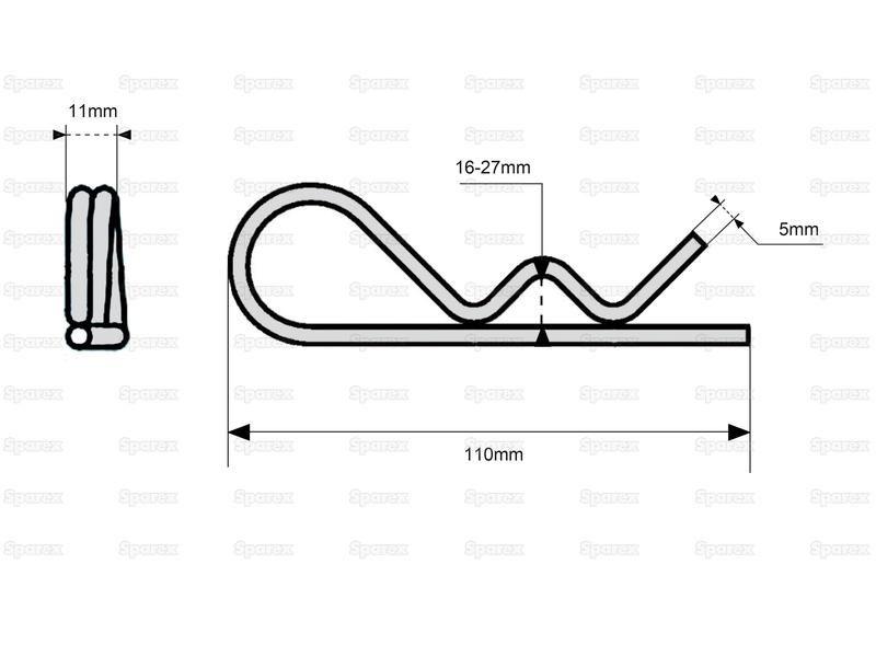 Double Wound Grip Clip, Clip Ø5mm x 110mm Lely (9.1124.0004*6)