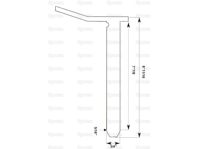 Swinging Drawbar Hinge Pin 19x200mm for Massey Ferguson 765 (Pre 100 Series (1947 - 65))