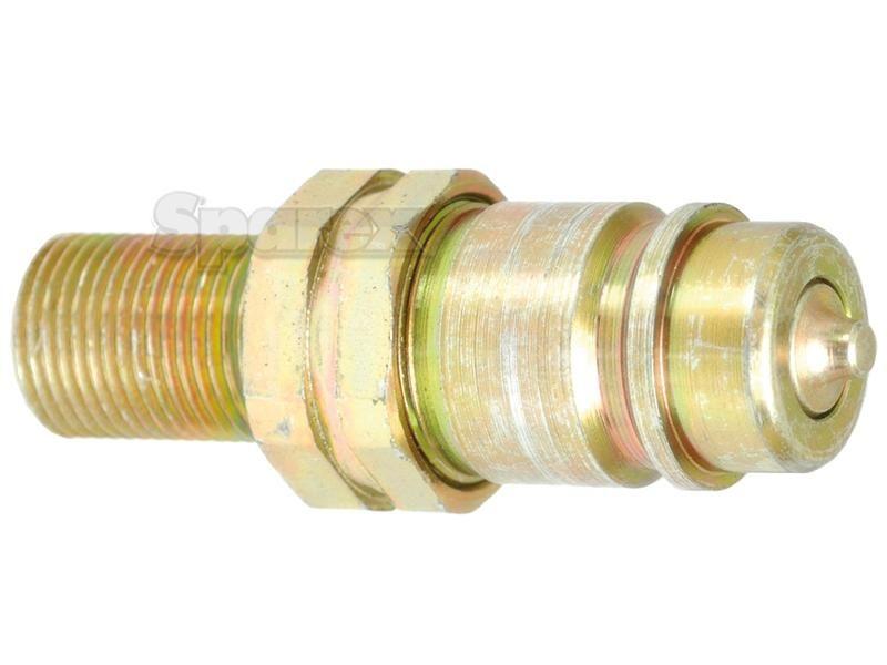 Sparex Quick Release Hydraulic Coupling Male 1/2'' Body x M18 x 1.50 Metric Male Bulkhead PARKER HANNIFIN (4V14E6X4-B)