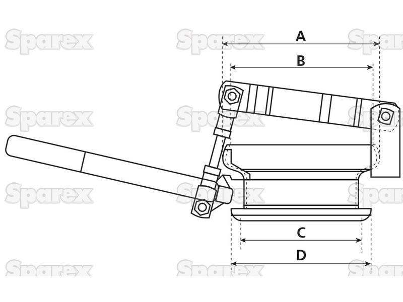 Quick Release Coupling with Flange - Female 8'' (216mm) x (200mm) (Galvanised)