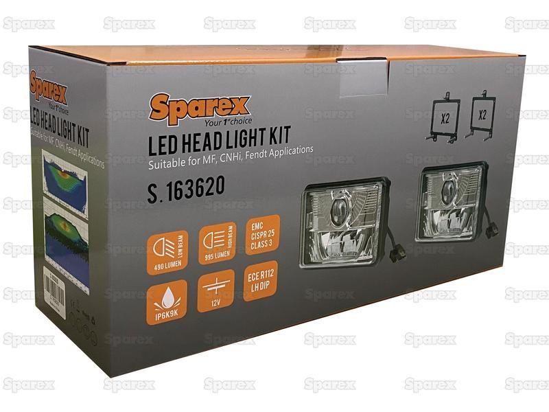 LED Head Light Kit, Interference: Class 3, RH & LH (LH Dip), 1320 Lumens, 10-30V for Renault 133-54 (52-54 Series)