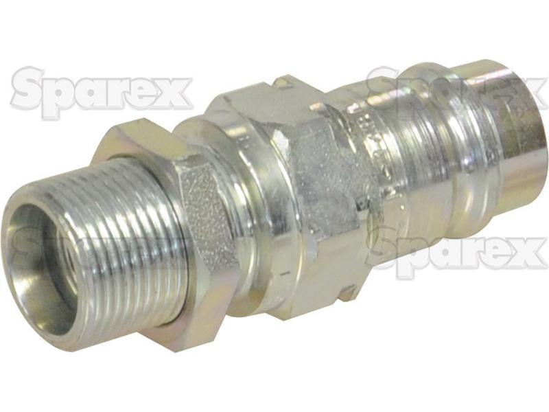 Faster Quick Release Hydraulic Coupling Male 1/2'' Body x M22 x 1.50 Metric Male Bulkhead Faster S.p.A (CNV087/2215 M, CNV087/2215M)