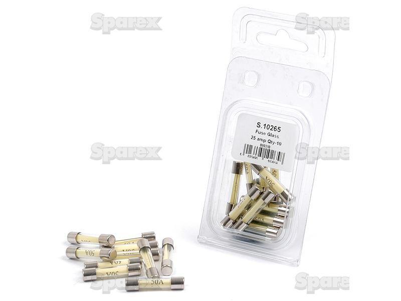 Glass Fuse, Blow Rating: 50.0, 10 pcs. Agripak