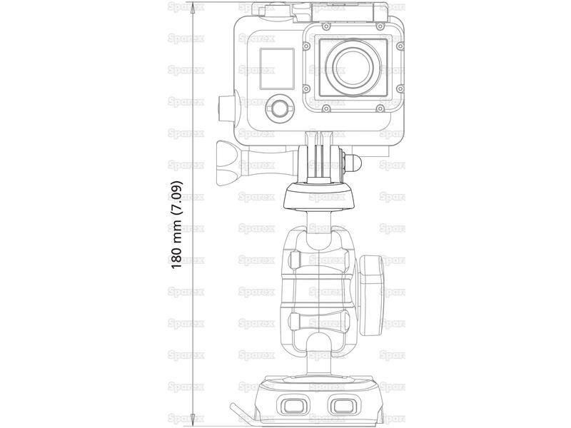 ROKK™ Mini GoPro and Garmin Plate ROKK mini.-Scanstrut (RL-510)