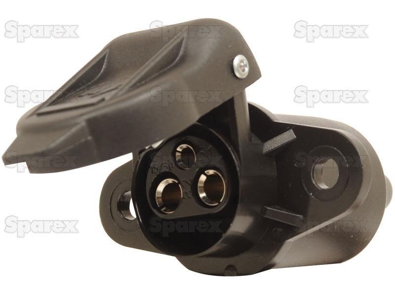 3 Pin Auxiliary Socket, 2 bolt Fixing Female Pin | Fiat, Cobo, FordNH (82005494)