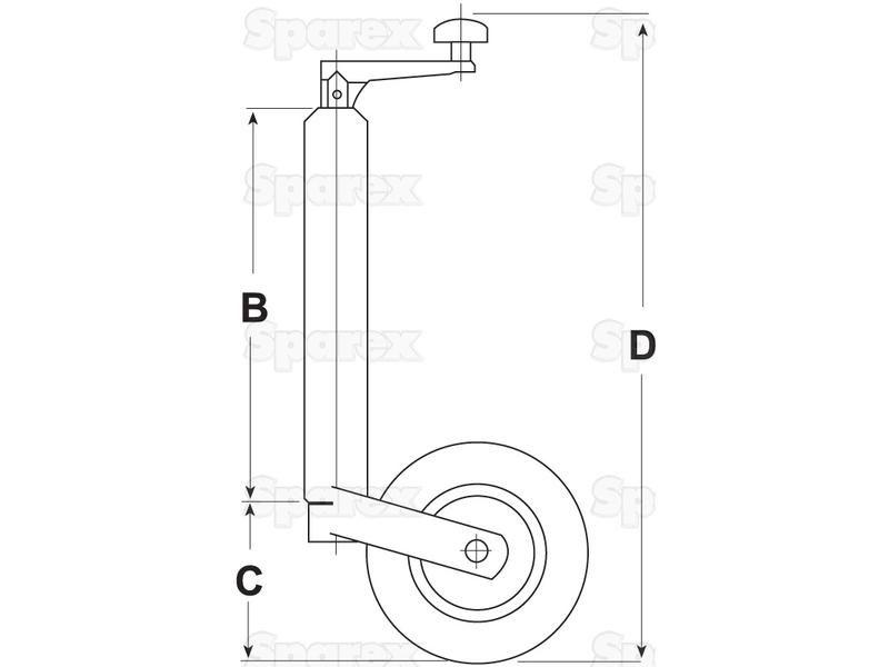 Jockey Wheel Jack - 48mm
