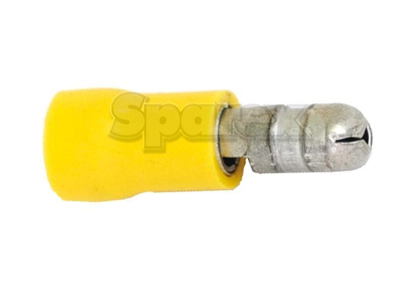 Pre Insulated Bullet Terminal, Standard Crimp - Male, 5.0mm, Yellow (4.0 - 6.0mm)