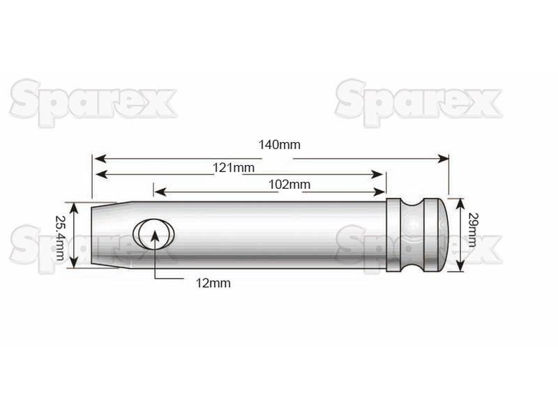 Top Link Pin (Cat. 2) for Ford, Leyland | 1934720 81822044 C9NNB927A AJJ6717