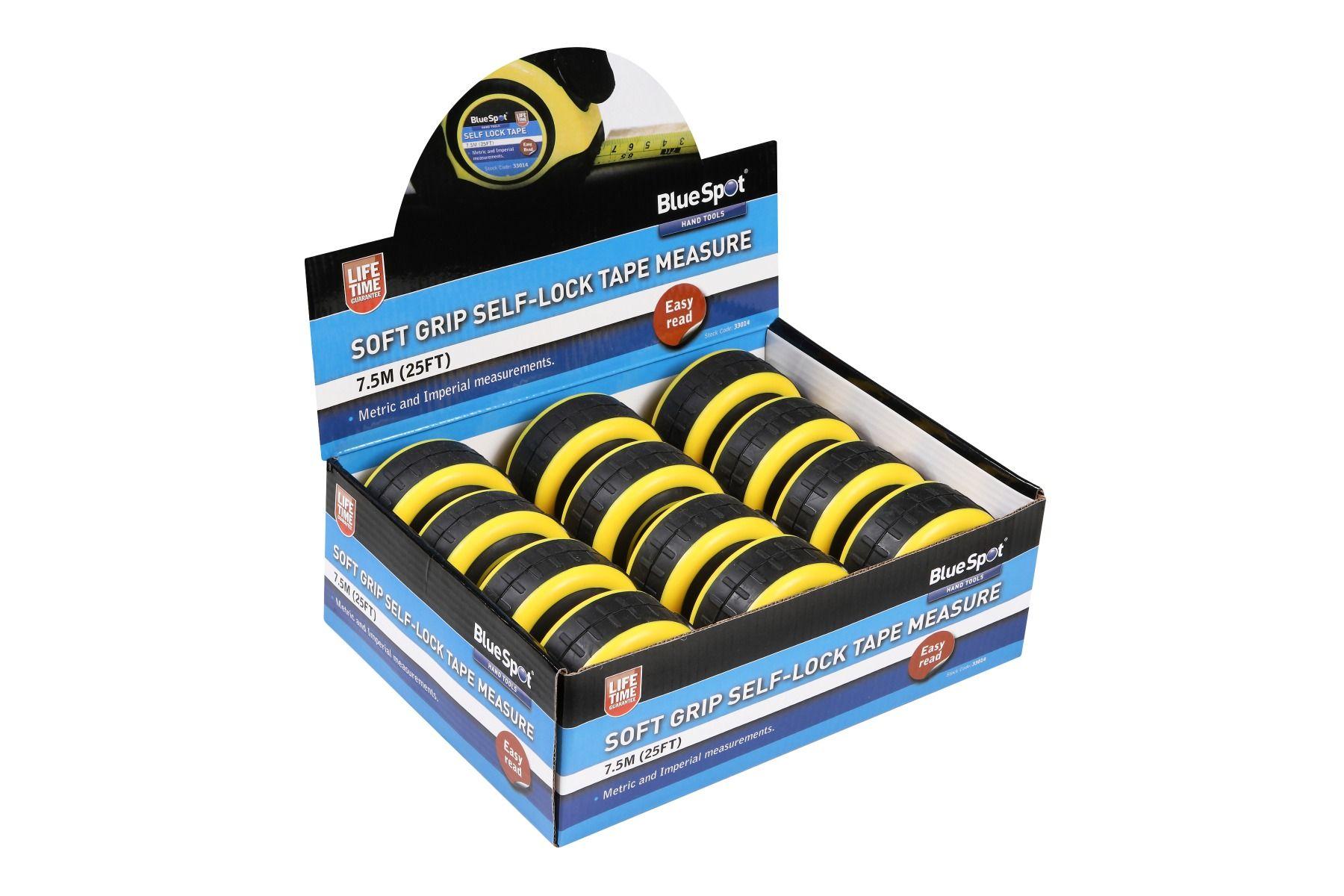 Blue Spot Tools 7.5m Soft Grip Auto-Lock Tape Measure
