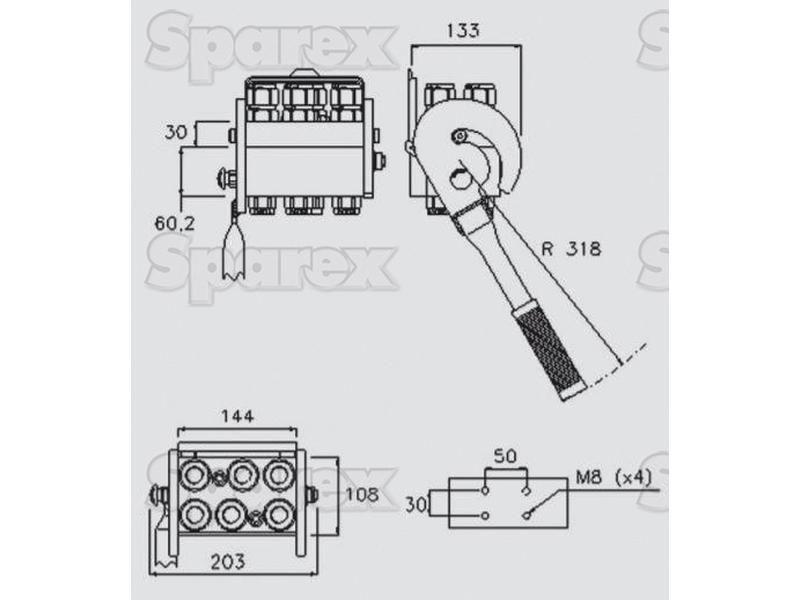 Faster Multiport Coupling - 6 Ports 1/2'' Body x 1/2'' BSP Female Thread (Fixed Part) Faster S.p.A (2P608-6-12G F C, 2P608612GFC, 2P608-6-12GFC)