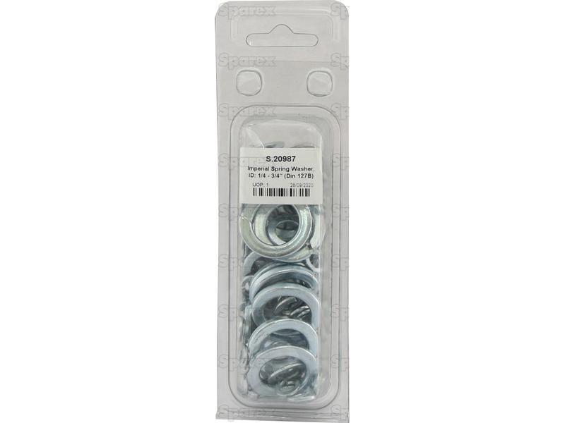 Imperial Spring Washer, ID: 1/4 - 3/4'' (Din 127B), 136 pcs. Agripak