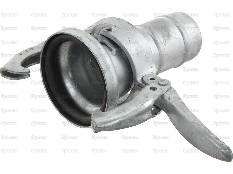 Coupling with hose end - Female 3'' (89mm) x3'' (76mm) (Galvanised)