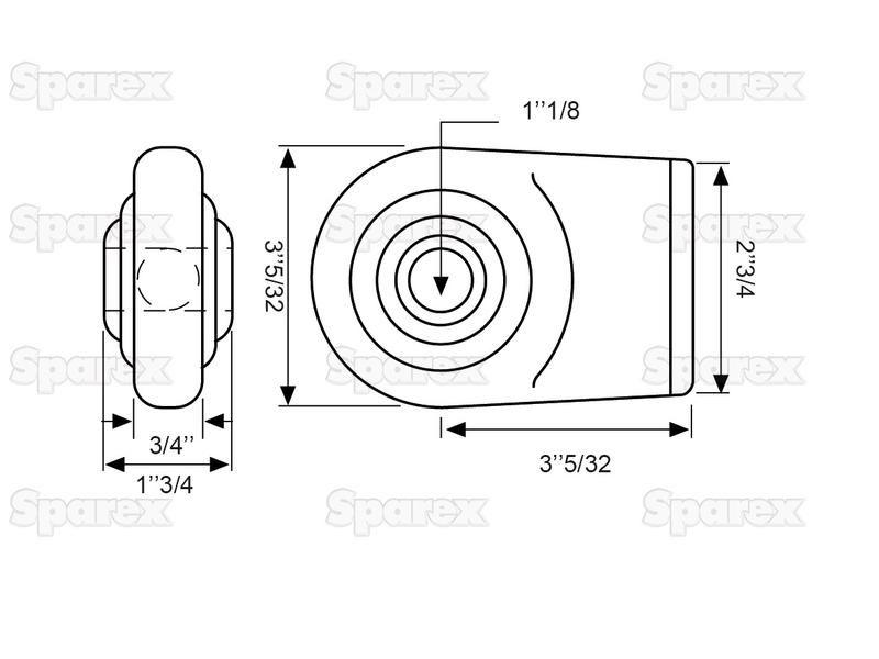 Lower Link Weld On Ball End (Cat. 2) for Case IH