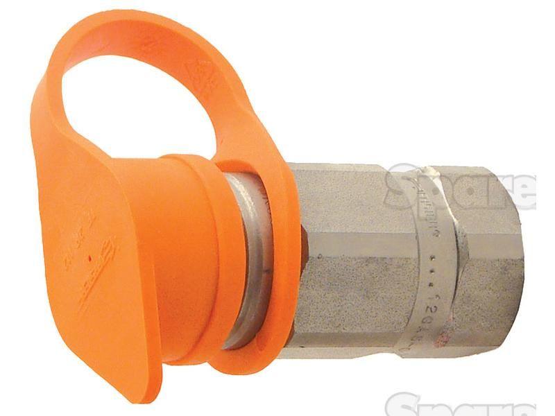Dust Cap 1/4'' Orange Fits Male Flat Face Coupling TF 2FI14 Faster S.p.A (TF 2FI14, TF2FI14)