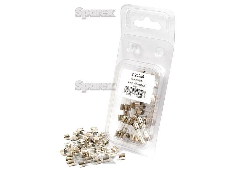 Mini Glass Fuses Various 25 pcs. Agripak
