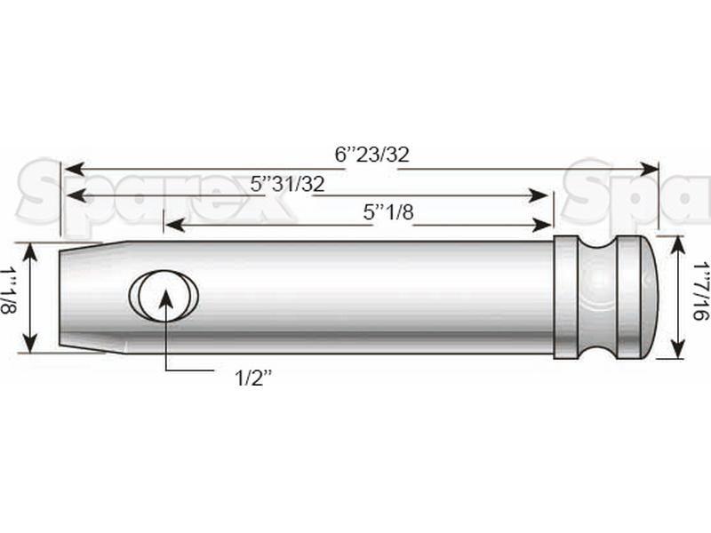 Lower link pin 28x130mm Cat. 2