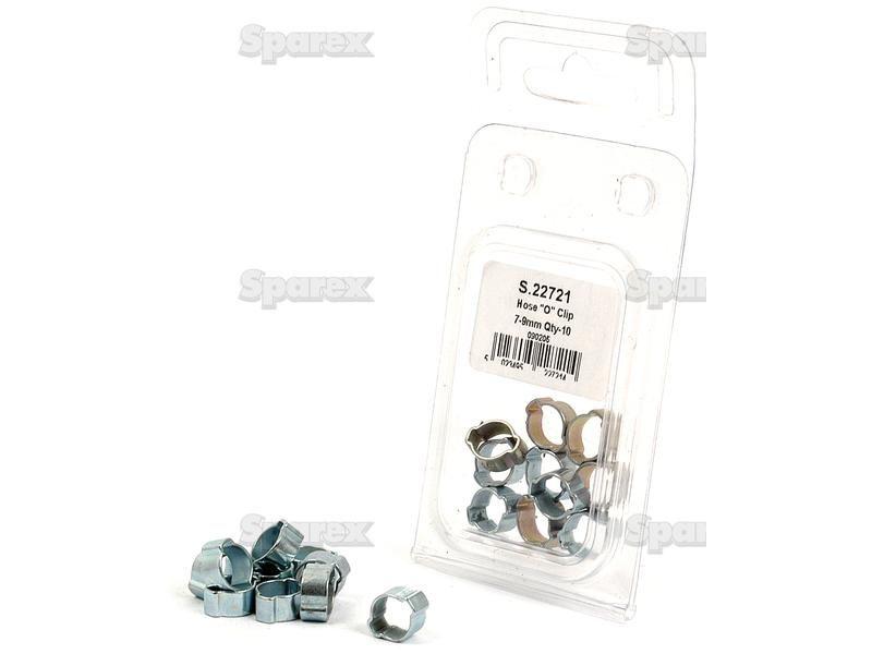 Hose "O" Clip, Ø7-9mm, 10 pcs. Agripak.