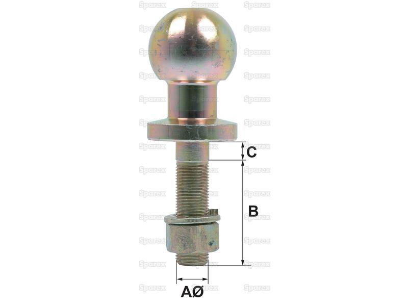 Ball Hitch Pin, 1250Kg (Short)