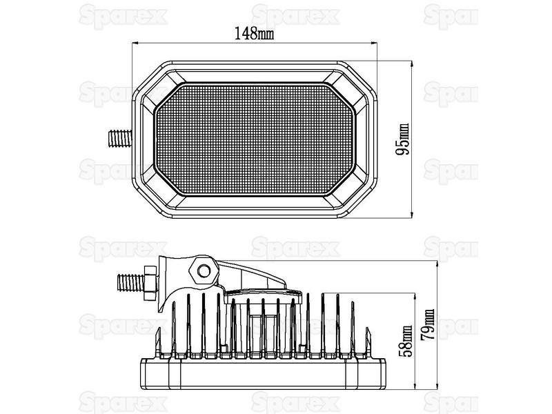 LED Work Light, Interference: Class 3, 2800 Lumens, 10-30V () for Ford New Holland