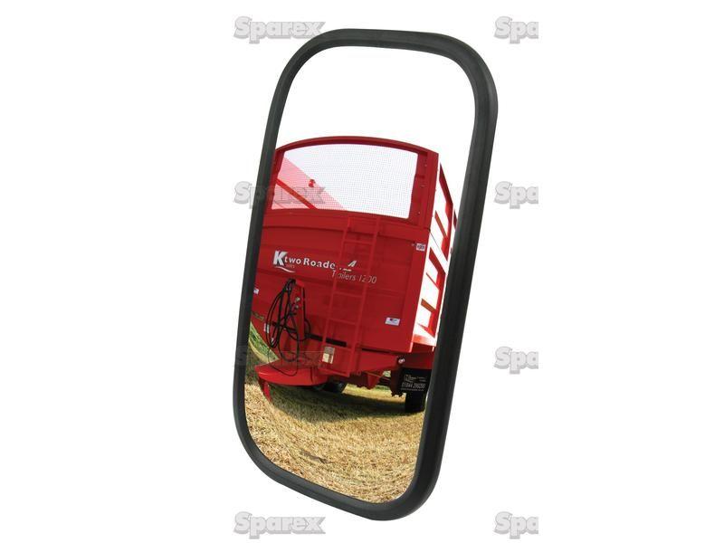 Mirror Head Convex Rectangular | Height: 240mm  Width:  130mm  Arm Ø:  12-15mm