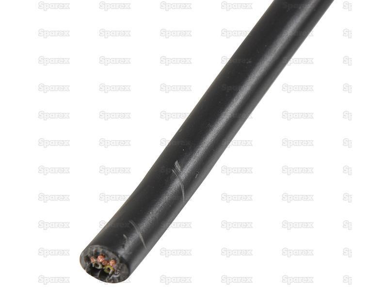 Electrical Cable - 7 Core, 0.5mm°² Cable, Black (Length: 1M), ()