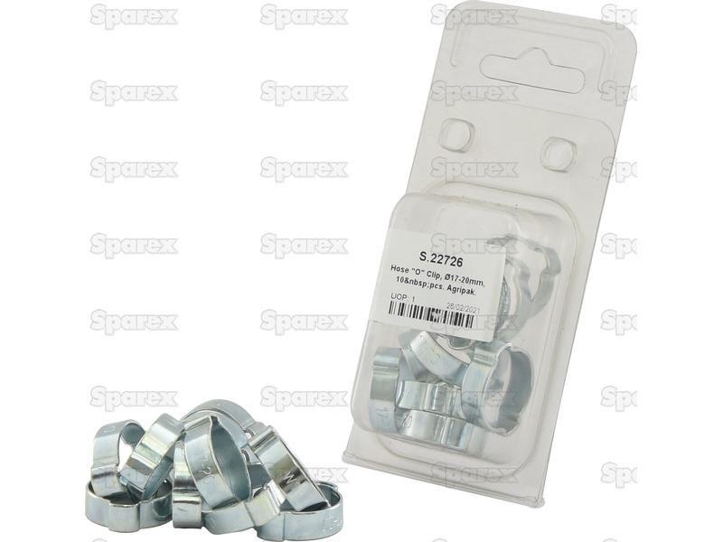 Hose "O" Clip, Ø17-20mm, 10 pcs. Agripak.