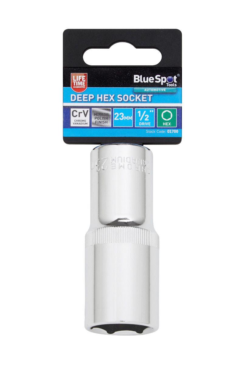Blue Spot Tools Individual 23mm 1/2" Deep Hex Socket