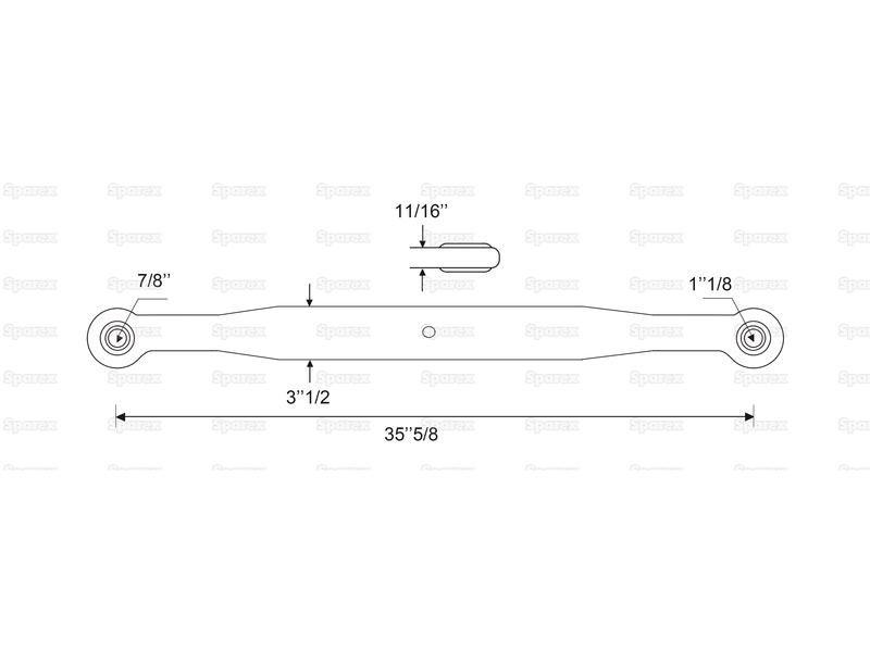 Lower Link Lift Arm - Complete (Cat. 1/2) for Ford New Holland (83954402, E5NN556AA)