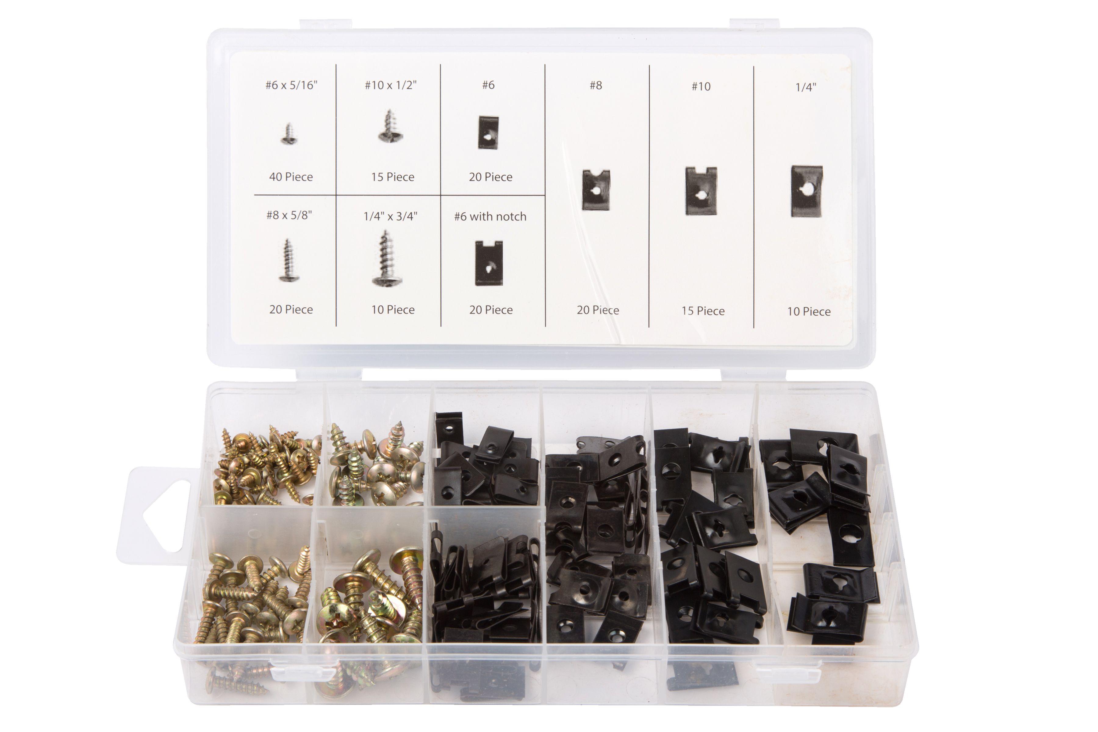 Blue Spot Tools 170 PCE Assorted U-Clip and Screw Set