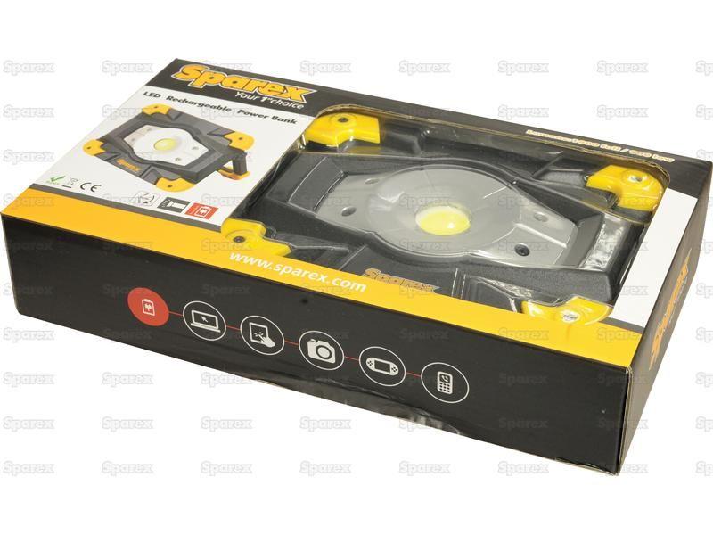 LED Rechargeable Flood Light with Power Bank, 20W.