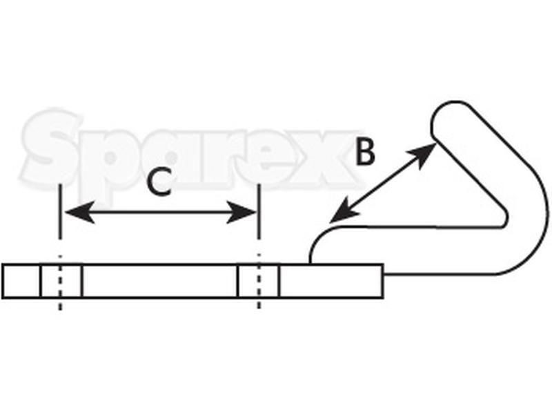 ROPE CLEAT-SINGLE ENDED 140MM