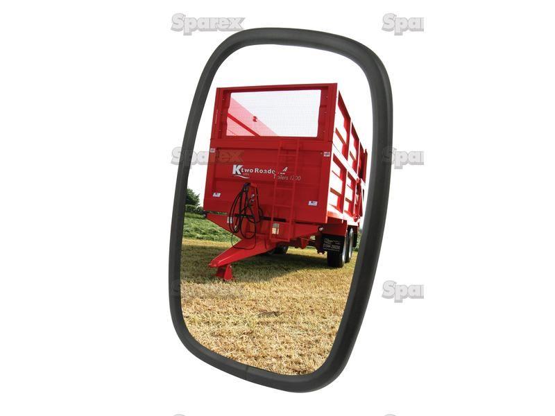 Mirror Head Flat Rectangular | Height: 198mm Width: 130mm Arm Ø: 12 - 15mm