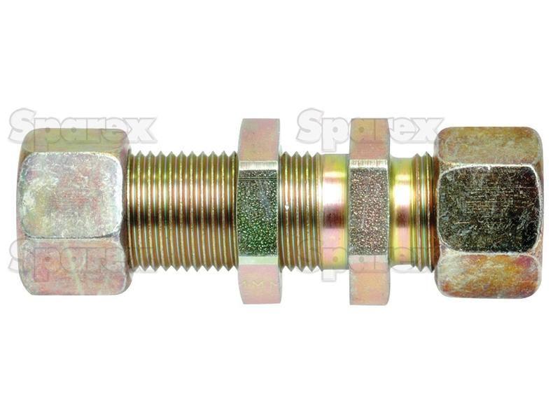 Hydraulic Metal Pipe Bulkhead Coupling G.S.V. 22L with lock nut PARKER HANNIFIN (SV22LCF, SV22LOMDCF)