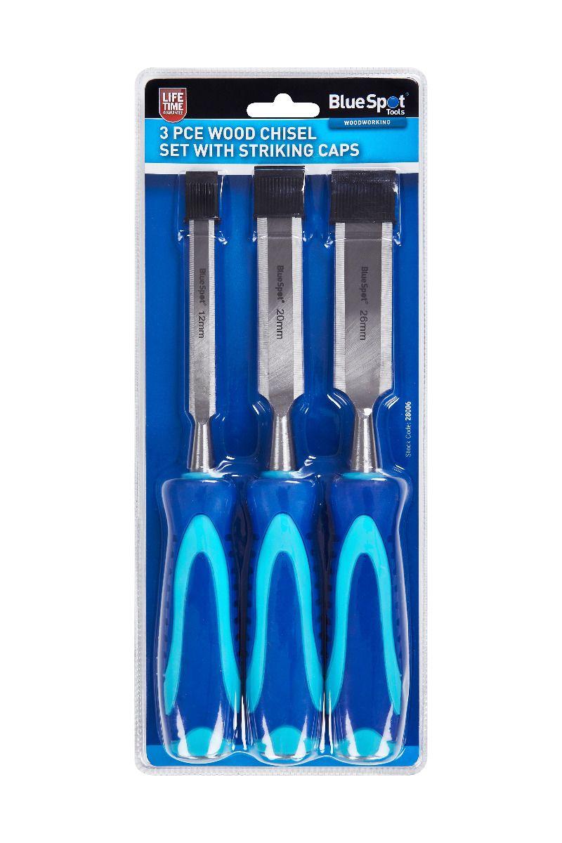 Blue Spot Tools 3 PCE Wood Chisel Set With Striking Caps