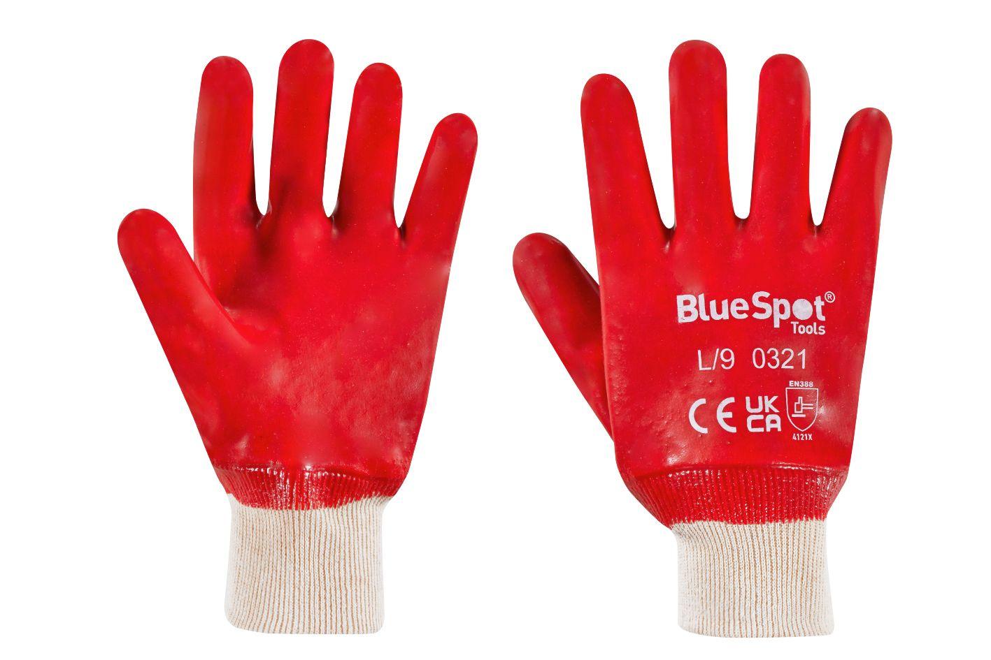 Blue Spot Tools Heavy Duty Pvc Gloves (Large)