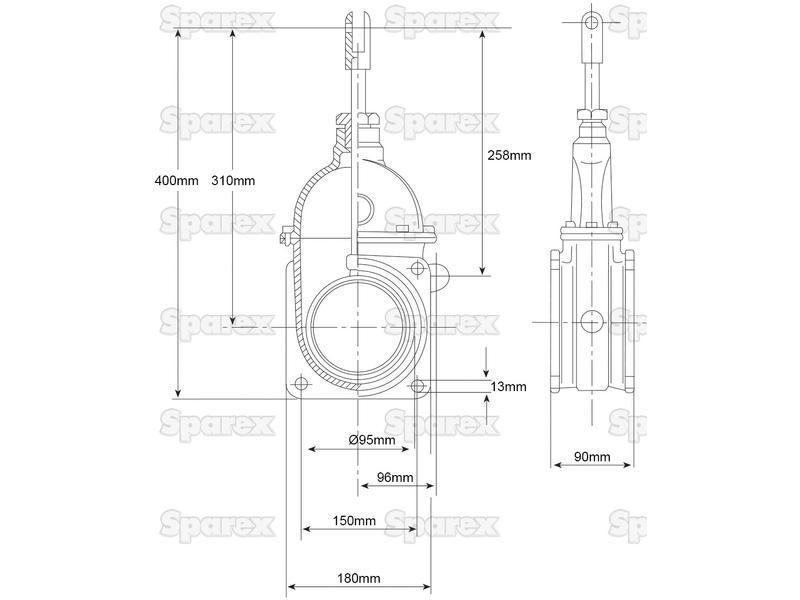 Gate valve - Double flanged 4''