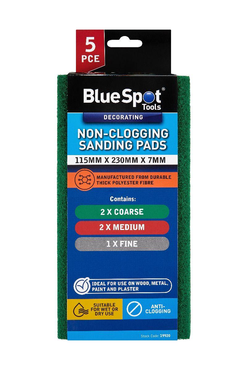 Blue Spot Tools 5PCE Non Clogging Sanding Pads