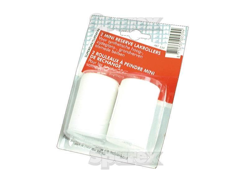 Paint Roller with Flat End 50mm x 2mm 2 pcs
