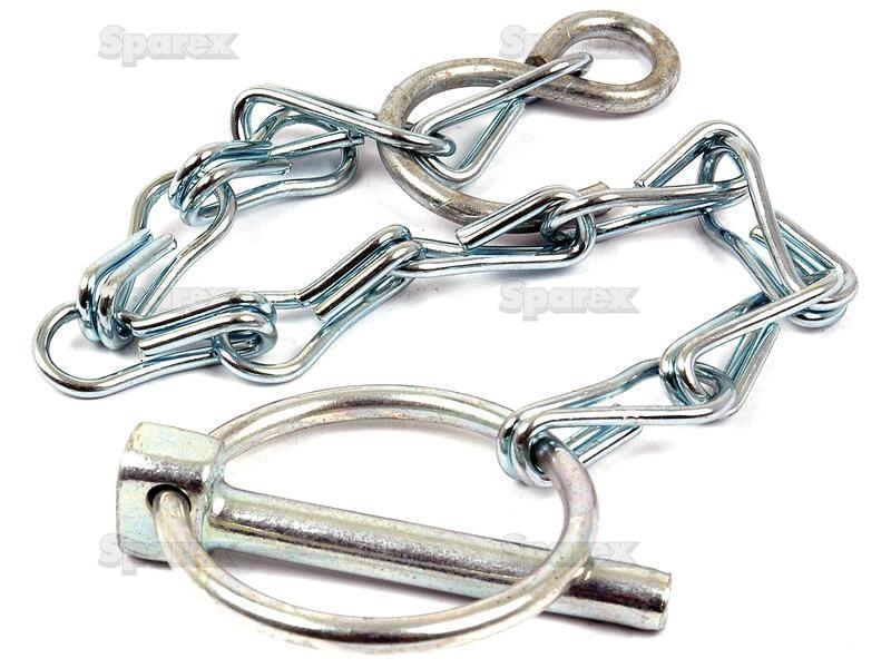 Round Linch Pin, Chain & Hook Assembly, Pin Ø6mm