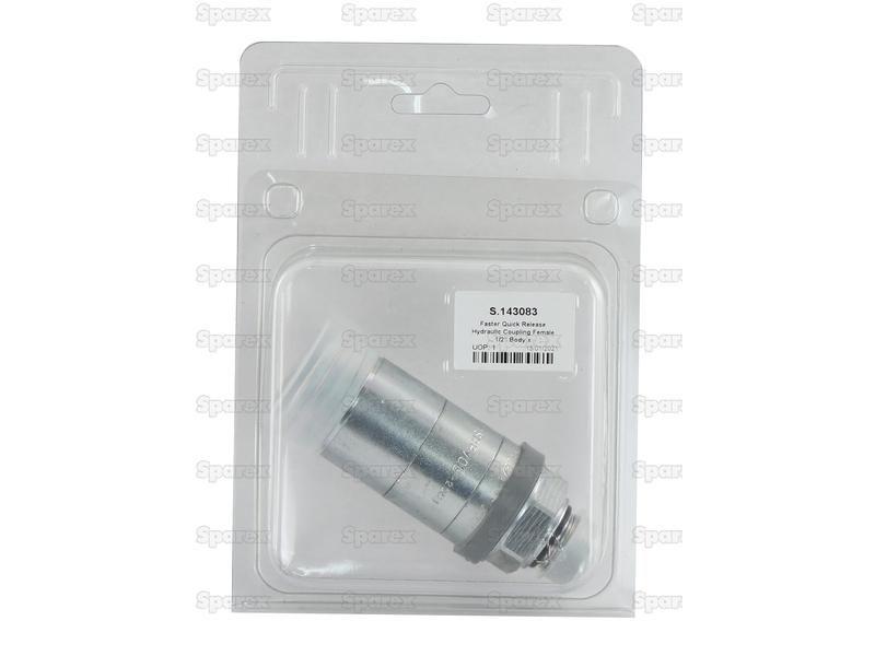 Faster Quick Release Hydraulic Coupling Female 1/2'' Body x M22 x 1.50 Metric Male Thread (Agripak 1pc.) Faster S.p.A, Ford New Holland, John Deere, Massey Ferguson