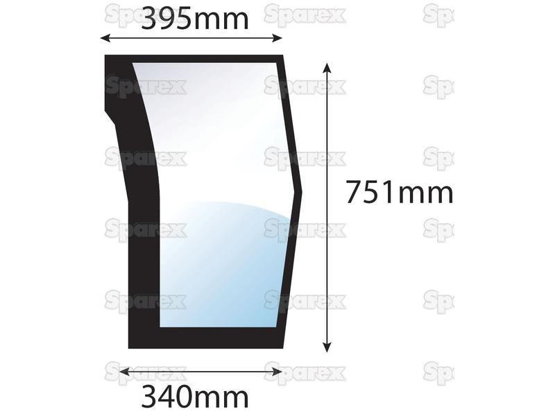 Lower Front Glass RH for Massey Ferguson