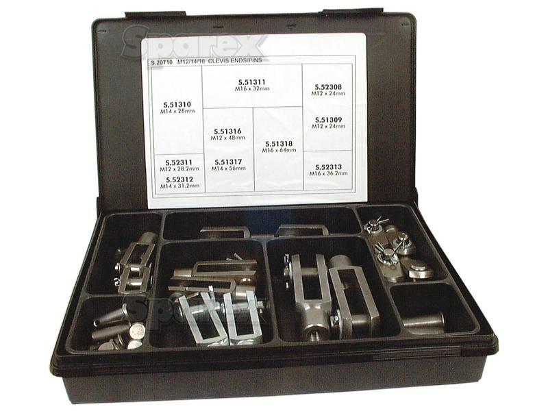 Metric Clevis End and Pin Assortment (DIN 71751) various 28 pcs Handipak
